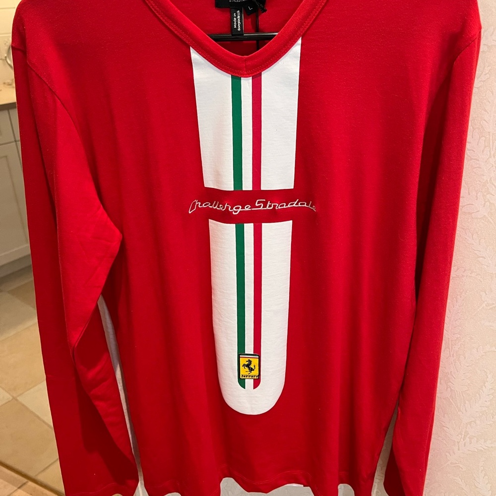Challenge Stradale 360 Ferrari Red Long Sleeve Tee